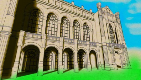 Pesti Vigadó 3D főhomlokzat